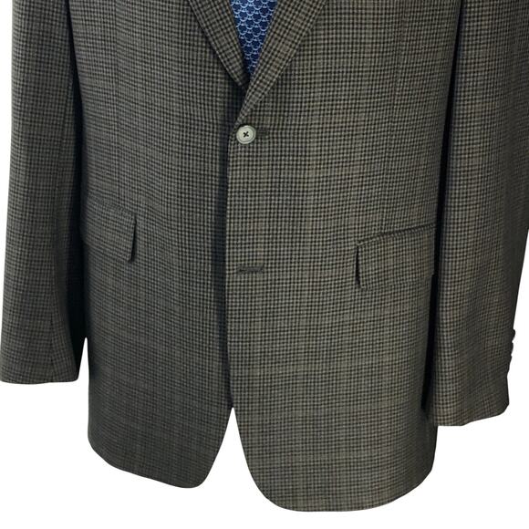 Hart Schaffner Marx HSM Gold Trumpeter Mens Size 42XL Sport Coat Microcheck - Picture 3 of 16